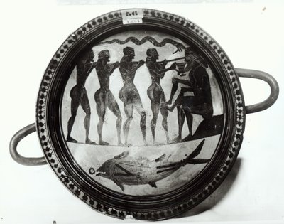 Beker met afbeelding van Odysseus en zijn metgezellen die Polyphemus verblinden door Greek
